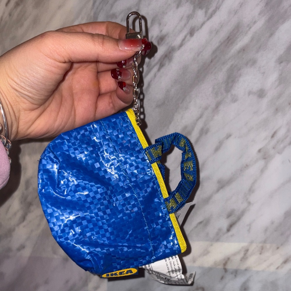 IKEA Blue and Yellow Keychain Bag